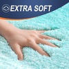 image:imageOLANLY Bathroom Rug Set 2 Piece Soft Absorbent Microfiber Bath Mats and UShaped Contour Toilet Rug NonSlip Machine Wash Dry Plush Shaggy Bath Mats for Bathroom 24x1624x20 GreyTeal