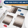 image:imageOLANLY Bathroom Rug Set 2 Piece Soft Absorbent Microfiber Bath Mats and UShaped Contour Toilet Rug NonSlip Machine Wash Dry Plush Shaggy Bath Mats for Bathroom 24x1624x20 GreyLight Brown