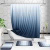 image:imageOLANLY Bathroom Rug Set 2 Piece Soft Absorbent Microfiber Bath Mats and UShaped Contour Toilet Rug NonSlip Machine Wash Dry Plush Shaggy Bath Mats for Bathroom 24x1624x20 GreyDark Blue