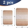 image:imageOLANLY Bathroom Rug Set 2 Piece Soft Absorbent Microfiber Bath Mats and UShaped Contour Toilet Rug NonSlip Machine Wash Dry Plush Shaggy Bath Mats for Bathroom 24x1624x20 GreyBeige