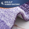image:imageOLANLY Bathroom Rug Set 2 Piece Soft Absorbent Microfiber Bath Mats and UShaped Contour Toilet Rug NonSlip Machine Wash Dry Plush Shaggy Bath Mats for Bathroom 24x1624x20 GreyViolet