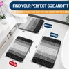 image:imageOLANLY Bathroom Rug Set 2 Piece Soft Absorbent Microfiber Bath Mats and UShaped Contour Toilet Rug NonSlip Machine Wash Dry Plush Shaggy Bath Mats for Bathroom 24x1624x20 GreyBlack