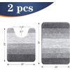 image:imageOLANLY Bathroom Rug Set 2 Piece Soft Absorbent Microfiber Bath Mats and UShaped Contour Toilet Rug NonSlip Machine Wash Dry Plush Shaggy Bath Mats for Bathroom 24x1624x20 GreyGrey