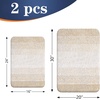 image:imageOLANLY Bathroom Rug Set 2 Piece Soft Absorbent Microfiber Bath Mats and UShaped Contour Toilet Rug NonSlip Machine Wash Dry Plush Shaggy Bath Mats for Bathroom 24x1624x20 GreyLight Beige