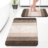 image:imageOLANLY Bathroom Rug Set 2 Piece Soft Absorbent Microfiber Bath Mats and UShaped Contour Toilet Rug NonSlip Machine Wash Dry Plush Shaggy Bath Mats for Bathroom 24x1624x20 GreyLight Brown