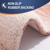 image:imageOLANLY Bathroom Rug Set 2 Piece Soft Absorbent Microfiber Bath Mats and UShaped Contour Toilet Rug NonSlip Machine Wash Dry Plush Shaggy Bath Mats for Bathroom 24x1624x20 GreyPeach