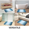 image:imageOLANLY Bathroom Rug Set 2 Piece Soft Absorbent Microfiber Bath Mats and UShaped Contour Toilet Rug NonSlip Machine Wash Dry Plush Shaggy Bath Mats for Bathroom 24x1624x20 GreyPeacock Blue