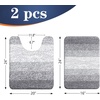 image:imageOLANLY Bathroom Rug Set 2 Piece Soft Absorbent Microfiber Bath Mats and UShaped Contour Toilet Rug NonSlip Machine Wash Dry Plush Shaggy Bath Mats for Bathroom 24x1624x20 GreyLight Grey