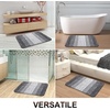 image:imageOLANLY Bathroom Rug Set 2 Piece Soft Absorbent Microfiber Bath Mats and UShaped Contour Toilet Rug NonSlip Machine Wash Dry Plush Shaggy Bath Mats for Bathroom 24x1624x20 GreyGrey