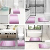 image:imageOLANLY Bathroom Rug Set 2 Piece Soft Absorbent Microfiber Bath Mats and UShaped Contour Toilet Rug NonSlip Machine Wash Dry Plush Shaggy Bath Mats for Bathroom 24x1624x20 GreyPinkishpurple