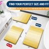 image:imageOLANLY Bathroom Rug Set 2 Piece Soft Absorbent Microfiber Bath Mats and UShaped Contour Toilet Rug NonSlip Machine Wash Dry Plush Shaggy Bath Mats for Bathroom 24x1624x20 GreyYellow