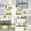 image:imageOLANLY Bathroom Rug Set 2 Piece Soft Absorbent Microfiber Bath Mats and UShaped Contour Toilet Rug NonSlip Machine Wash Dry Plush Shaggy Bath Mats for Bathroom 24x1624x20 GreyOlive Green