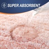 image:imageOLANLY Bathroom Rug Set 2 Piece Soft Absorbent Microfiber Bath Mats and UShaped Contour Toilet Rug NonSlip Machine Wash Dry Plush Shaggy Bath Mats for Bathroom 24x1624x20 GreyPeach