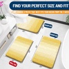 image:imageOLANLY Bathroom Rug Set 2 Piece Soft Absorbent Microfiber Bath Mats and UShaped Contour Toilet Rug NonSlip Machine Wash Dry Plush Shaggy Bath Mats for Bathroom 24x1624x20 GreyYellow