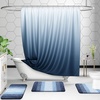 image:imageOLANLY Bathroom Rug Set 2 Piece Soft Absorbent Microfiber Bath Mats and UShaped Contour Toilet Rug NonSlip Machine Wash Dry Plush Shaggy Bath Mats for Bathroom 24x1624x20 GreyNavy