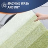 image:imageOLANLY Bathroom Rug Set 2 Piece Soft Absorbent Microfiber Bath Mats and UShaped Contour Toilet Rug NonSlip Machine Wash Dry Plush Shaggy Bath Mats for Bathroom 24x1624x20 GreyMustard Yellow