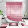 image:imageOLANLY Bathroom Rug Set 2 Piece Soft Absorbent Microfiber Bath Mats and UShaped Contour Toilet Rug NonSlip Machine Wash Dry Plush Shaggy Bath Mats for Bathroom 24x1624x20 GreyRed