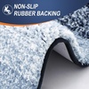 image:imageOLANLY Bathroom Rug Set 2 Piece Soft Absorbent Microfiber Bath Mats and UShaped Contour Toilet Rug NonSlip Machine Wash Dry Plush Shaggy Bath Mats for Bathroom 24x1624x20 GreyDark Blue