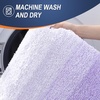image:imageOLANLY Bathroom Rug Set 2 Piece Soft Absorbent Microfiber Bath Mats and UShaped Contour Toilet Rug NonSlip Machine Wash Dry Plush Shaggy Bath Mats for Bathroom 24x1624x20 GreyLight Purple