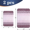 image:imageOLANLY Bathroom Rug Set 2 Piece Soft Absorbent Microfiber Bath Mats and UShaped Contour Toilet Rug NonSlip Machine Wash Dry Plush Shaggy Bath Mats for Bathroom 24x1624x20 GreyMauve
