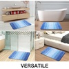 image:imageOLANLY Bathroom Rug Set 2 Piece Soft Absorbent Microfiber Bath Mats and UShaped Contour Toilet Rug NonSlip Machine Wash Dry Plush Shaggy Bath Mats for Bathroom 24x1624x20 GreyLight Royal Blue