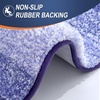 image:imageOLANLY Bathroom Rug Set 2 Piece Soft Absorbent Microfiber Bath Mats and UShaped Contour Toilet Rug NonSlip Machine Wash Dry Plush Shaggy Bath Mats for Bathroom 24x1624x20 GreyBlueviolet