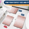 image:imageOLANLY Bathroom Rug Set 2 Piece Soft Absorbent Microfiber Bath Mats and UShaped Contour Toilet Rug NonSlip Machine Wash Dry Plush Shaggy Bath Mats for Bathroom 24x1624x20 GreyPeach