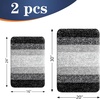 image:imageOLANLY Bathroom Rug Set 2 Piece Soft Absorbent Microfiber Bath Mats and UShaped Contour Toilet Rug NonSlip Machine Wash Dry Plush Shaggy Bath Mats for Bathroom 24x1624x20 GreyBlack