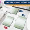 image:imageOLANLY Bathroom Rug Set 2 Piece Soft Absorbent Microfiber Bath Mats and UShaped Contour Toilet Rug NonSlip Machine Wash Dry Plush Shaggy Bath Mats for Bathroom 24x1624x20 GreySage Green