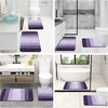 image:imageOLANLY Bathroom Rug Set 2 Piece Soft Absorbent Microfiber Bath Mats and UShaped Contour Toilet Rug NonSlip Machine Wash Dry Plush Shaggy Bath Mats for Bathroom 24x1624x20 GreyViolet