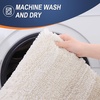 image:imageOLANLY Bathroom Rug Set 2 Piece Soft Absorbent Microfiber Bath Mats and UShaped Contour Toilet Rug NonSlip Machine Wash Dry Plush Shaggy Bath Mats for Bathroom 24x1624x20 GreyLight Beige