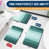 image:imageOLANLY Bathroom Rug Set 2 Piece Soft Absorbent Microfiber Bath Mats and UShaped Contour Toilet Rug NonSlip Machine Wash Dry Plush Shaggy Bath Mats for Bathroom 24x1624x20 GreyBlackish Green