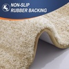 image:imageOLANLY Bathroom Rug Set 2 Piece Soft Absorbent Microfiber Bath Mats and UShaped Contour Toilet Rug NonSlip Machine Wash Dry Plush Shaggy Bath Mats for Bathroom 24x1624x20 GreyTan
