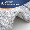 image:imageOLANLY Bathroom Rug Set 2 Piece Soft Absorbent Microfiber Bath Mats and UShaped Contour Toilet Rug NonSlip Machine Wash Dry Plush Shaggy Bath Mats for Bathroom 24x1624x20 GreyLight Grey