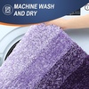 image:imageOLANLY Bathroom Rug Set 2 Piece Soft Absorbent Microfiber Bath Mats and UShaped Contour Toilet Rug NonSlip Machine Wash Dry Plush Shaggy Bath Mats for Bathroom 24x1624x20 GreyViolet
