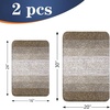 image:imageOLANLY Bathroom Rug Set 2 Piece Soft Absorbent Microfiber Bath Mats and UShaped Contour Toilet Rug NonSlip Machine Wash Dry Plush Shaggy Bath Mats for Bathroom 24x1624x20 GreyCoffe