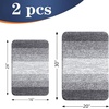 image:imageOLANLY Bathroom Rug Set 2 Piece Soft Absorbent Microfiber Bath Mats and UShaped Contour Toilet Rug NonSlip Machine Wash Dry Plush Shaggy Bath Mats for Bathroom 24x1624x20 GreyGrey