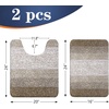 image:imageOLANLY Bathroom Rug Set 2 Piece Soft Absorbent Microfiber Bath Mats and UShaped Contour Toilet Rug NonSlip Machine Wash Dry Plush Shaggy Bath Mats for Bathroom 24x1624x20 GreyCoffe