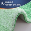image:imageOLANLY Bathroom Rug Set 2 Piece Soft Absorbent Microfiber Bath Mats and UShaped Contour Toilet Rug NonSlip Machine Wash Dry Plush Shaggy Bath Mats for Bathroom 24x1624x20 GreyGreen