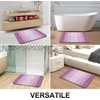 image:imageOLANLY Bathroom Rug Set 2 Piece Soft Absorbent Microfiber Bath Mats and UShaped Contour Toilet Rug NonSlip Machine Wash Dry Plush Shaggy Bath Mats for Bathroom 24x1624x20 GreyPinkishpurple