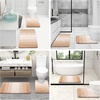 image:imageOLANLY Bathroom Rug Set 2 Piece Soft Absorbent Microfiber Bath Mats and UShaped Contour Toilet Rug NonSlip Machine Wash Dry Plush Shaggy Bath Mats for Bathroom 24x1624x20 GreyBeige