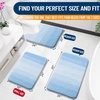 image:imageOLANLY Bathroom Rug Set 2 Piece Soft Absorbent Microfiber Bath Mats and UShaped Contour Toilet Rug NonSlip Machine Wash Dry Plush Shaggy Bath Mats for Bathroom 24x1624x20 GreySky Blue