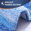 image:imageOLANLY Bathroom Rug Set 2 Piece Soft Absorbent Microfiber Bath Mats and UShaped Contour Toilet Rug NonSlip Machine Wash Dry Plush Shaggy Bath Mats for Bathroom 24x1624x20 GreyLight Royal Blue