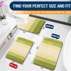image:imageOLANLY Bathroom Rug Set 2 Piece Soft Absorbent Microfiber Bath Mats and UShaped Contour Toilet Rug NonSlip Machine Wash Dry Plush Shaggy Bath Mats for Bathroom 24x1624x20 GreyOlive Green