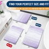 image:imageOLANLY Bathroom Rug Set 2 Piece Soft Absorbent Microfiber Bath Mats and UShaped Contour Toilet Rug NonSlip Machine Wash Dry Plush Shaggy Bath Mats for Bathroom 24x1624x20 GreyLight Purple