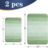 image:imageOLANLY Bathroom Rug Set 2 Piece Soft Absorbent Microfiber Bath Mats and UShaped Contour Toilet Rug NonSlip Machine Wash Dry Plush Shaggy Bath Mats for Bathroom 24x1624x20 GreySage Green
