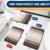 image:imageOLANLY Bathroom Rug Set 2 Piece Soft Absorbent Microfiber Bath Mats and UShaped Contour Toilet Rug NonSlip Machine Wash Dry Plush Shaggy Bath Mats for Bathroom 24x1624x20 GreyBrown