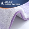 image:imageOLANLY Bathroom Rug Set 2 Piece Soft Absorbent Microfiber Bath Mats and UShaped Contour Toilet Rug NonSlip Machine Wash Dry Plush Shaggy Bath Mats for Bathroom 24x1624x20 GreyLight Purple