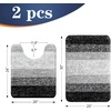 image:imageOLANLY Bathroom Rug Set 2 Piece Soft Absorbent Microfiber Bath Mats and UShaped Contour Toilet Rug NonSlip Machine Wash Dry Plush Shaggy Bath Mats for Bathroom 24x1624x20 GreyBlack