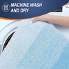 image:imageOLANLY Bathroom Rug Set 2 Piece Soft Absorbent Microfiber Bath Mats and UShaped Contour Toilet Rug NonSlip Machine Wash Dry Plush Shaggy Bath Mats for Bathroom 24x1624x20 GreySky Blue